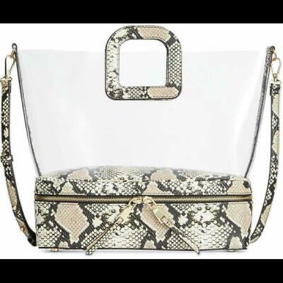 I.N.C. Transparent Satchel is a clear winner with a zippered compartments - Picture 7 of 7